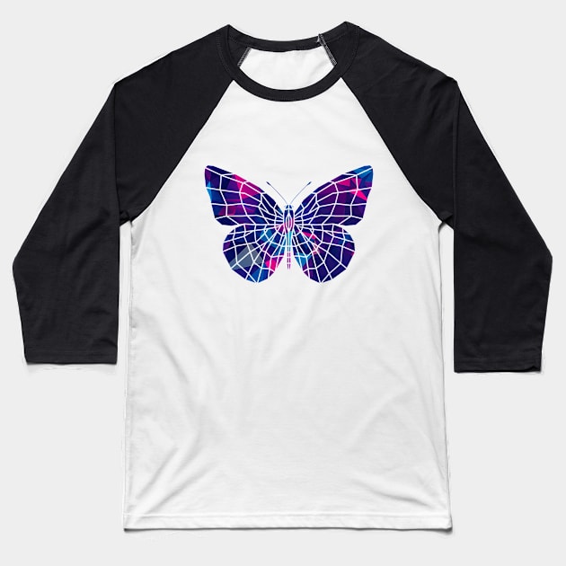 geometric butterfly Baseball T-Shirt by Drawab Designs